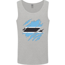 Torn Botswana Flag Batswana Day Football Mens Vest Tank Top Sports Grey