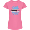 Torn Botswana Flag Batswana Day Football Womens Petite Cut T-Shirt Azalea