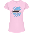 Torn Botswana Flag Batswana Day Football Womens Petite Cut T-Shirt Light Pink