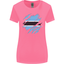 Torn Botswana Flag Batswana Day Football Womens Wider Cut T-Shirt Azalea