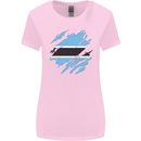 Torn Botswana Flag Batswana Day Football Womens Wider Cut T-Shirt Light Pink