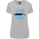 Torn Botswana Flag Batswana Day Football Womens Wider Cut T-Shirt Sports Grey