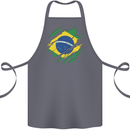 Torn Brazil Flag Brazilian Day Football Cotton Apron 100% Organic Steel