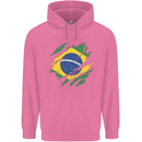 Torn Brazil Flag Brazilian Day Football Mens 80% Cotton Hoodie Azelea