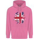 Torn British Flag Union Jack Britain Childrens Kids Hoodie Azalea