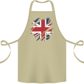 Torn British Flag Union Jack Britain Cotton Apron 100% Organic Khaki