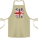 Torn British Flag Union Jack Britain Cotton Apron 100% Organic Khaki