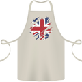 Torn British Flag Union Jack Britain Cotton Apron 100% Organic Natural