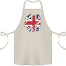 Torn British Flag Union Jack Britain Cotton Apron 100% Organic Natural