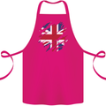 Torn British Flag Union Jack Britain Cotton Apron 100% Organic Pink