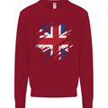 Torn British Flag Union Jack Britain Kids Sweatshirt Jumper Red