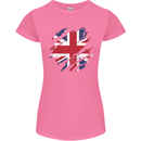 Torn British Flag Union Jack Britain Womens Petite Cut T-Shirt Azalea