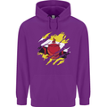 Torn Brunei Flag Bruneian Day Football Childrens Kids Hoodie Purple