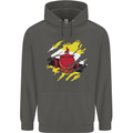 Torn Brunei Flag Bruneian Day Football Childrens Kids Hoodie Storm Grey