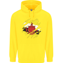 Torn Brunei Flag Bruneian Day Football Childrens Kids Hoodie Yellow