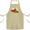 Torn Brunei Flag Bruneian Day Football Cotton Apron 100% Organic Khaki