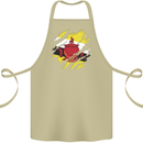 Torn Brunei Flag Bruneian Day Football Cotton Apron 100% Organic Khaki