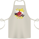 Torn Brunei Flag Bruneian Day Football Cotton Apron 100% Organic Natural