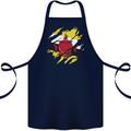 Torn Brunei Flag Bruneian Day Football Cotton Apron 100% Organic Navy Blue