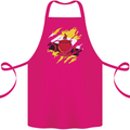 Torn Brunei Flag Bruneian Day Football Cotton Apron 100% Organic Pink