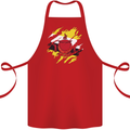 Torn Brunei Flag Bruneian Day Football Cotton Apron 100% Organic Red