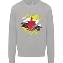 Torn Brunei Flag Bruneian Day Football Kids Sweatshirt Jumper Sports Grey