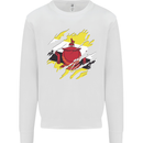Torn Brunei Flag Bruneian Day Football Kids Sweatshirt Jumper White