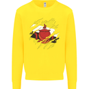 Torn Brunei Flag Bruneian Day Football Kids Sweatshirt Jumper Yellow