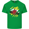 Torn Brunei Flag Bruneian Day Football Kids T-Shirt Childrens Irish Green