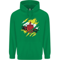 Torn Brunei Flag Bruneian Day Football Mens 80% Cotton Hoodie Irish Green