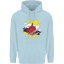 Torn Brunei Flag Bruneian Day Football Mens 80% Cotton Hoodie Light Blue