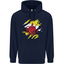 Torn Brunei Flag Bruneian Day Football Mens 80% Cotton Hoodie Navy Blue