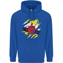 Torn Brunei Flag Bruneian Day Football Mens 80% Cotton Hoodie Royal Blue