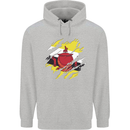 Torn Brunei Flag Bruneian Day Football Mens 80% Cotton Hoodie Sports Grey