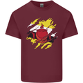 Torn Brunei Flag Bruneian Day Football Mens Cotton T-Shirt Tee Top Maroon