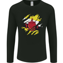 Torn Brunei Flag Bruneian Day Football Mens Long Sleeve T-Shirt Black