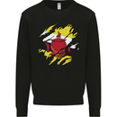 Torn Brunei Flag Bruneian Day Football Mens Sweatshirt Jumper Black