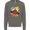Torn Brunei Flag Bruneian Day Football Mens Sweatshirt Jumper Charcoal