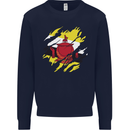 Torn Brunei Flag Bruneian Day Football Mens Sweatshirt Jumper Navy Blue