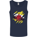 Torn Brunei Flag Bruneian Day Football Mens Vest Tank Top Navy Blue