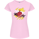 Torn Brunei Flag Bruneian Day Football Womens Petite Cut T-Shirt Light Pink