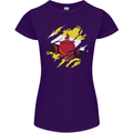 Torn Brunei Flag Bruneian Day Football Womens Petite Cut T-Shirt Purple