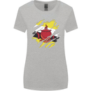 Torn Brunei Flag Bruneian Day Football Womens Wider Cut T-Shirt Sports Grey