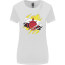 Torn Brunei Flag Bruneian Day Football Womens Wider Cut T-Shirt White