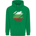 Torn Bulgaria Flag Bulgarian Day Football Childrens Kids Hoodie Irish Green