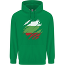 Torn Bulgaria Flag Bulgarian Day Football Childrens Kids Hoodie Irish Green