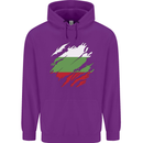 Torn Bulgaria Flag Bulgarian Day Football Childrens Kids Hoodie Purple