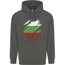 Torn Bulgaria Flag Bulgarian Day Football Childrens Kids Hoodie Storm Grey