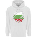 Torn Bulgaria Flag Bulgarian Day Football Childrens Kids Hoodie White