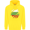 Torn Bulgaria Flag Bulgarian Day Football Childrens Kids Hoodie Yellow